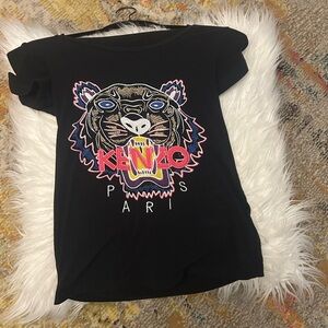Kenzo Women’s  ‘s Black Tiger Graphic T-Shirt